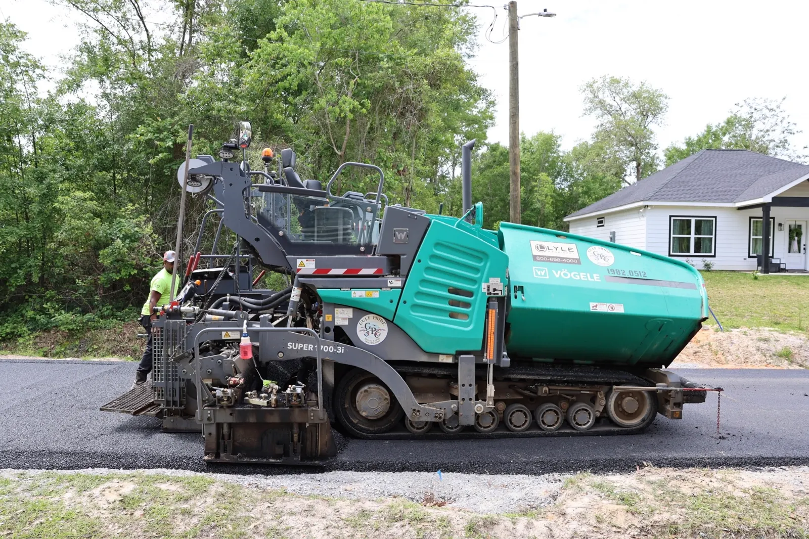Asphalt Paving — Gulf Pride crew and equipment on a Gulf Coast jobsite
